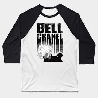 Bell Cranel Minimalist with Cool Black Typography from Danmachi Anime Baseball T-Shirt